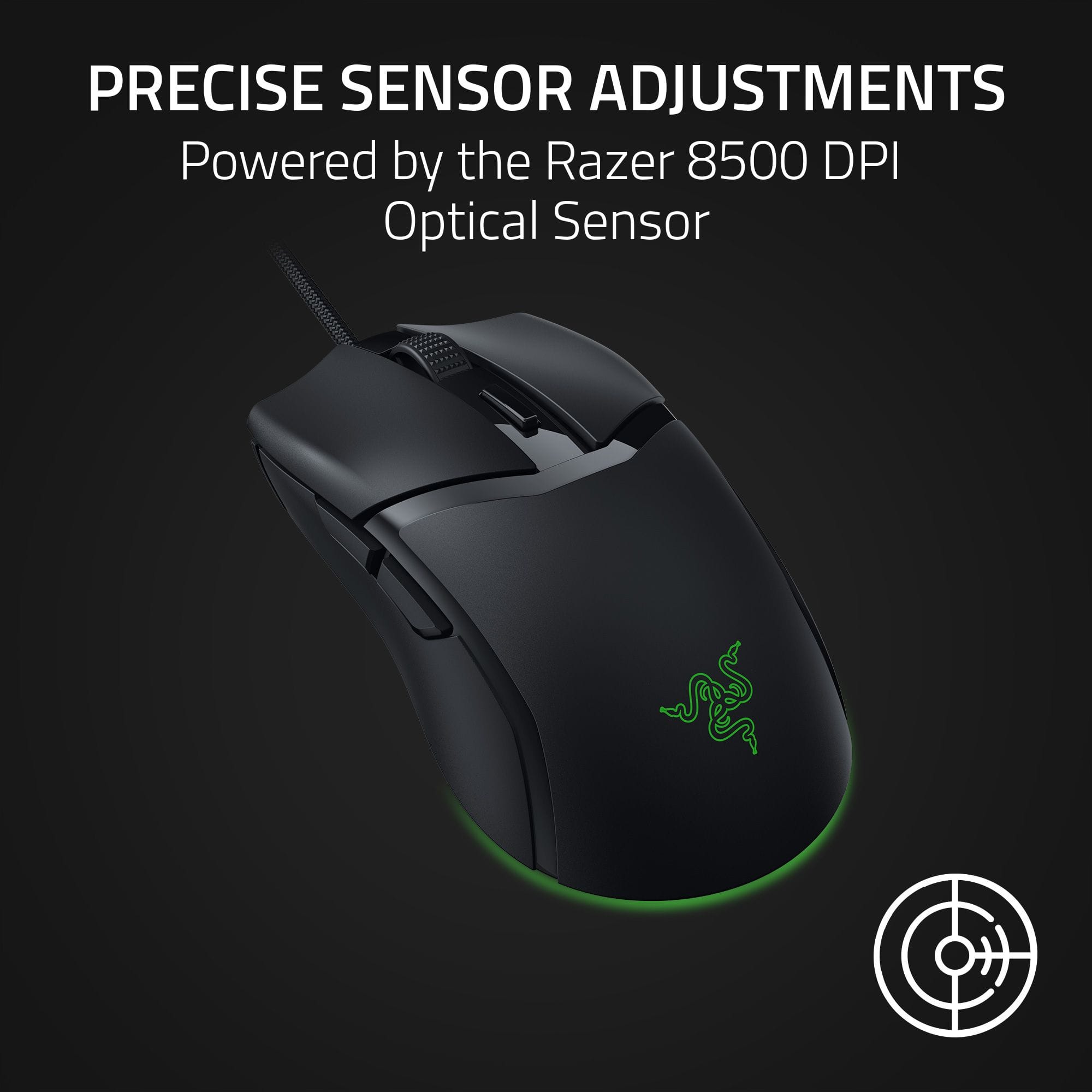 Precise Sensor Adjustments Powered by the Razer 8500 DPI Optical Sensor
