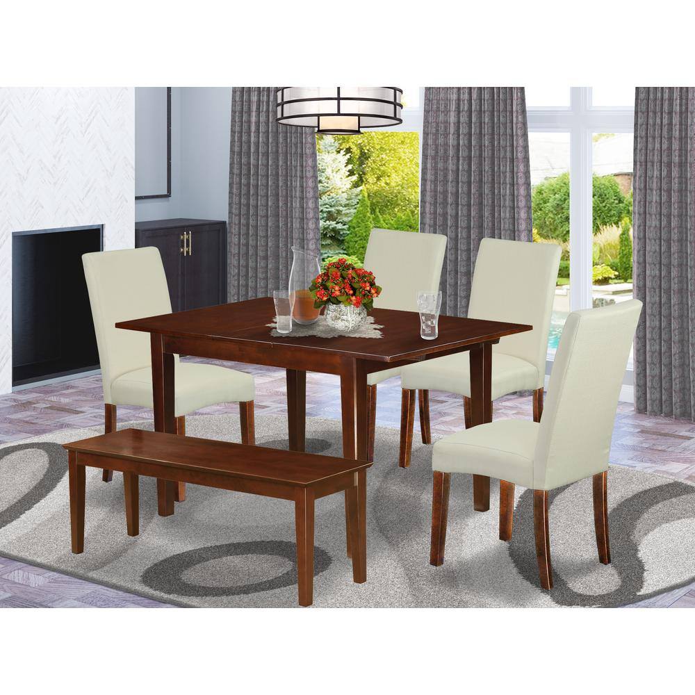 Left. East West Furniture - Dining Room Set Mahogany - Brown.