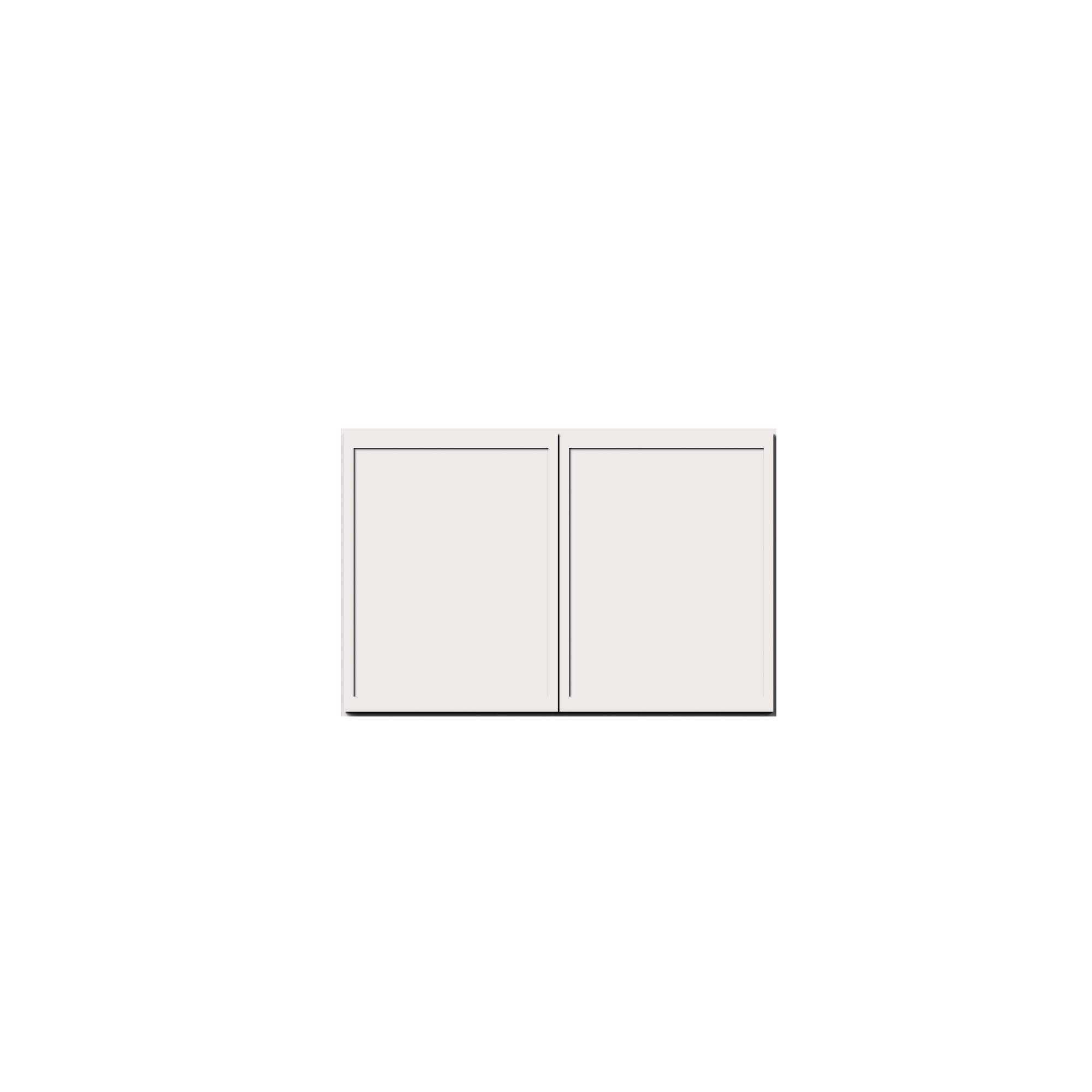 Alt View 1. Boyel Living - 36-in W x 15-in H x 27-in D Slim Shaker RTA Kitchen Deep Wall Cabinet with Soft-Close - Snow White.