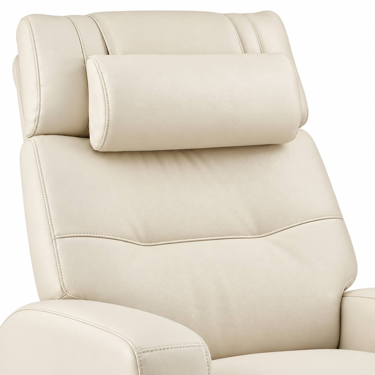 Alt View 4. Human Touch - Human Touch Vesta ZG Leather Zero Gravity Recliner with Heat & Vibration Massage - Cream.