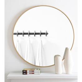 Elegant Decor - Metal frame Round Mirror 36 inch finish - Brass