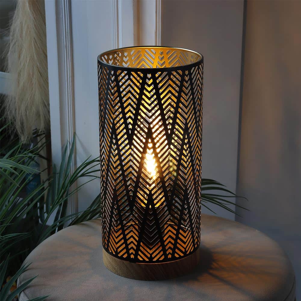 Dazzling Pops - JHY DESIGN Metal Lamp Battery Powered Accent Cordless Decor Battery Lamp Hours Timer Weddings Party JHY - Lightning Linear Patterned