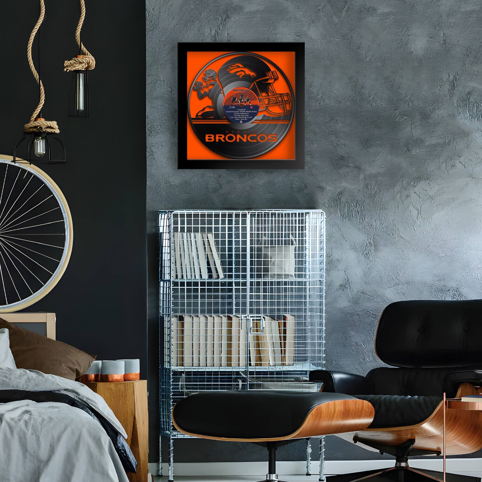 Alt View 1. Sporticulture - Framed 13" x 13" Vinyl Record Art Print - Orange.