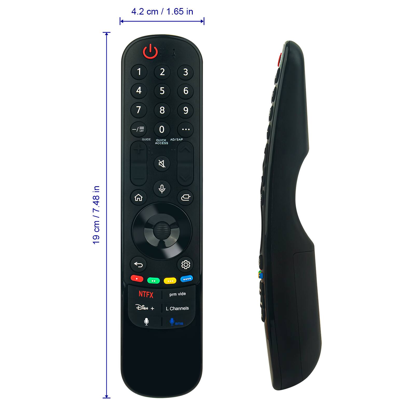 4.2 cm / 1.65 in

1
2
3
4
5
6
7
8
9
0

in 19 cm / 7.48 in

GUIDE QUICK AD/SAP ACCESS

NTFX prm vide Disney+ L Channels