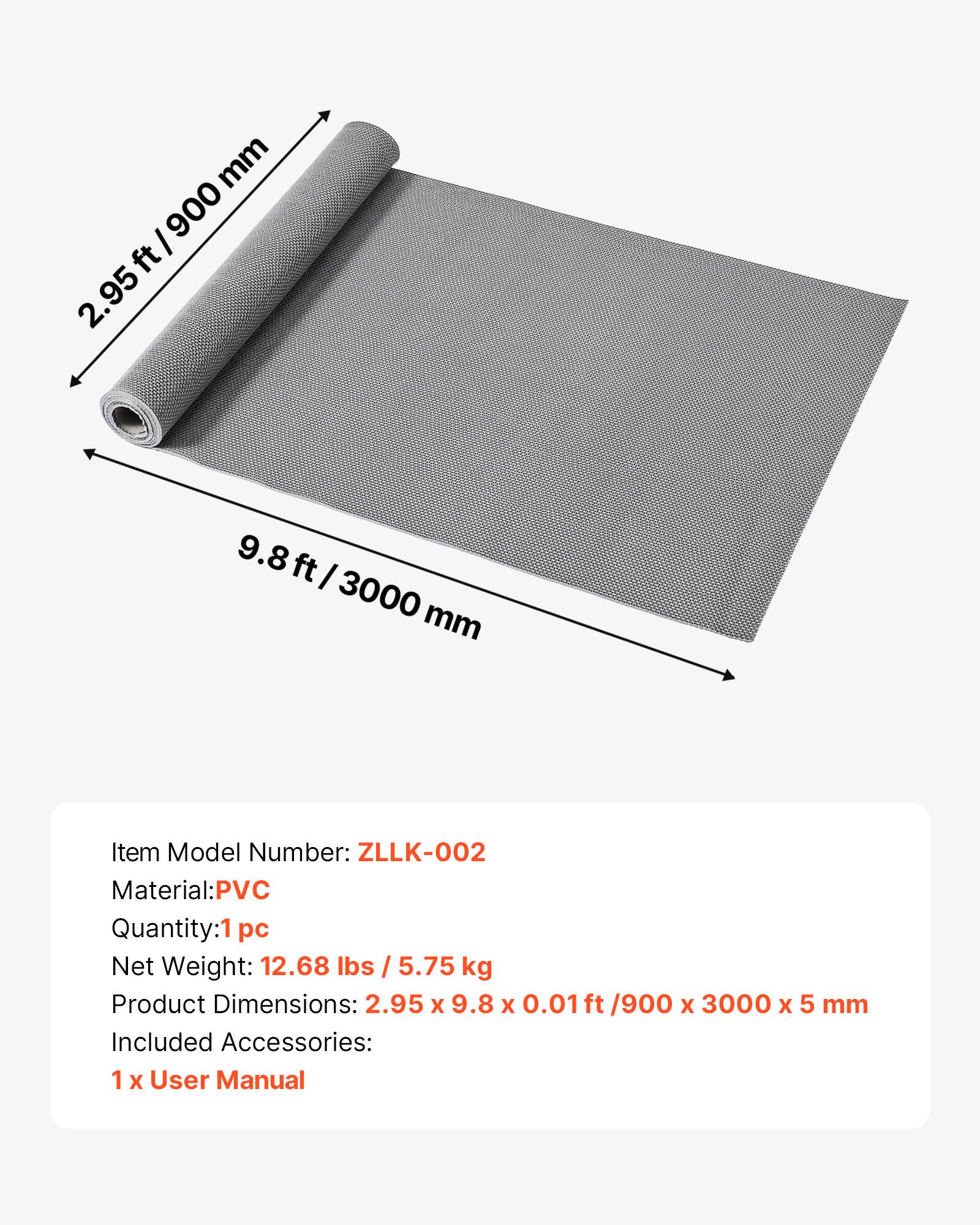 mm 900 2.95ft/900 I ft 2.95 9.8 ft I 3000 mm

Item Model Number: ZLLK-002  
Material: PVC  
Quantity: 1 pc  
Net Weight: 12.68 lbs / 5.75 kg  
Product Dimensions: 2.95 x 9.8 x 0.01 ft / 900 x 3000 x 5 mm  
Included Accessories: 1 x User Manual
