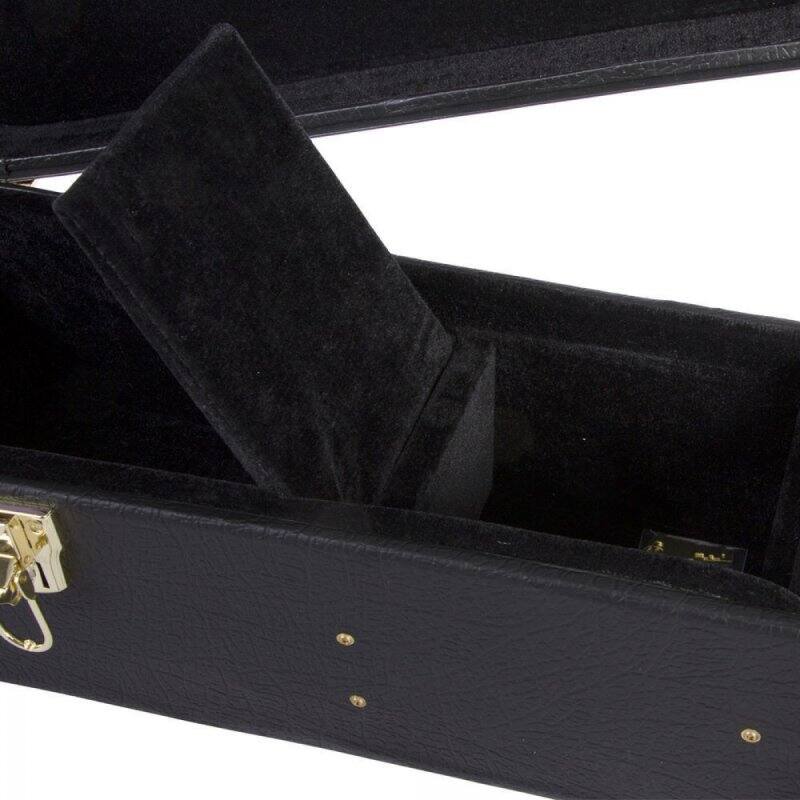 Left. On Stage Stands - On-Stage GCA5000B Hardshell Acoustic Guitar Case (Dreadnought-Body Instrument Protection, Storage, and Carrying, Molded - Black.