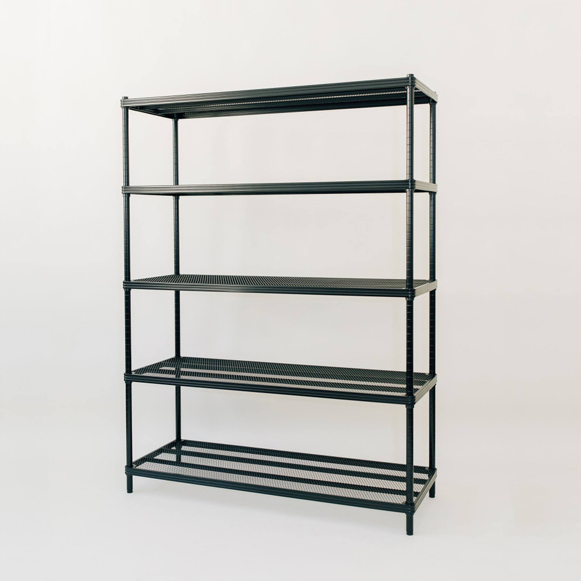Alt View 5. Design Ideas - Design Ideas MeshWorks 5 Tier Full-Size Metal Storage Shelving Unit Rack, Black - Black.
