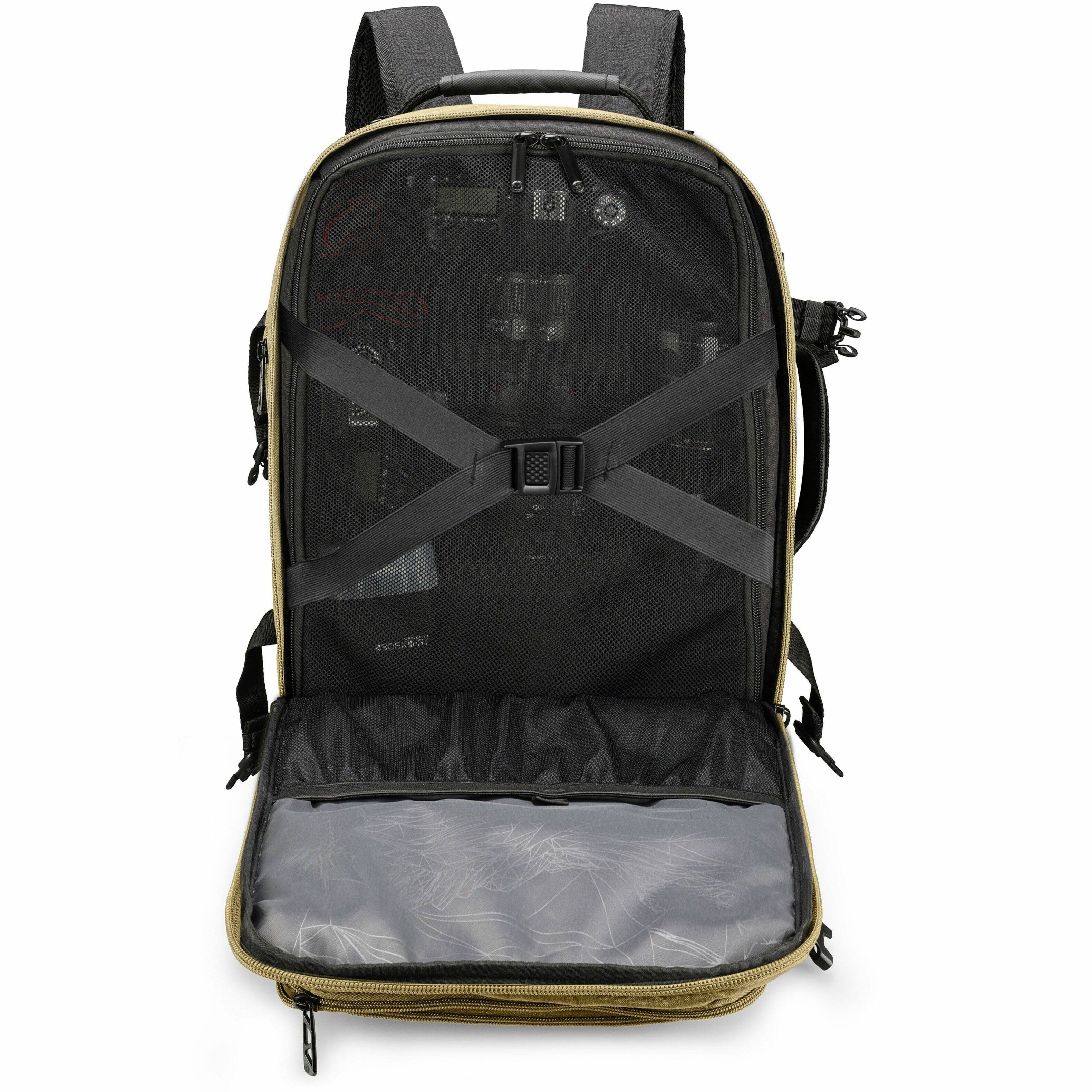 Alt View 36. Swissdigital Design - BERG PRO TSA-Friendly Backpack With USB Charging Port  RFID Protection and Fits Up to 17″ Laptop - Khaki.