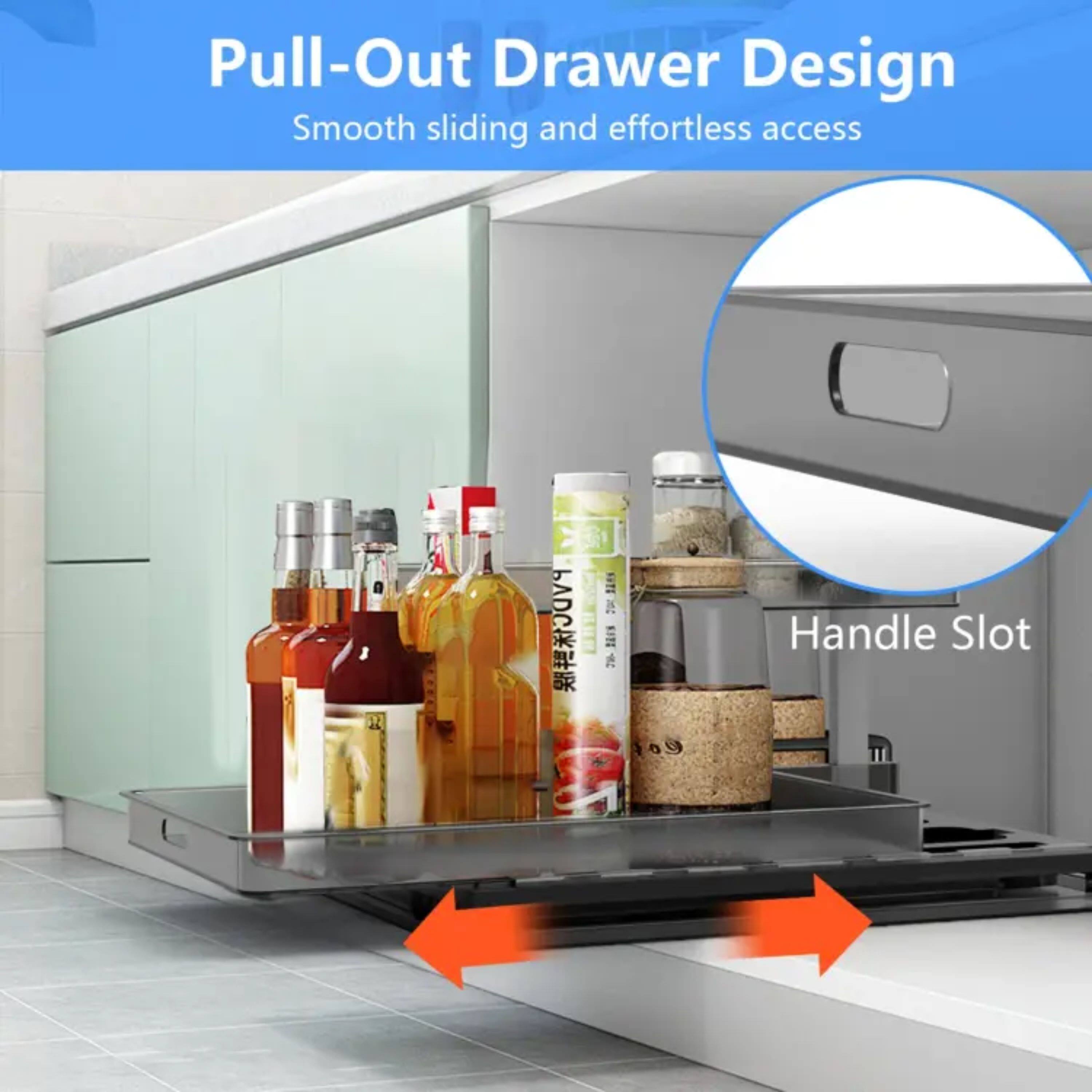 Pull-Out Drawer Design  
Smooth sliding and effortless access  

3 * J0V9  
169 C Handle Slot
