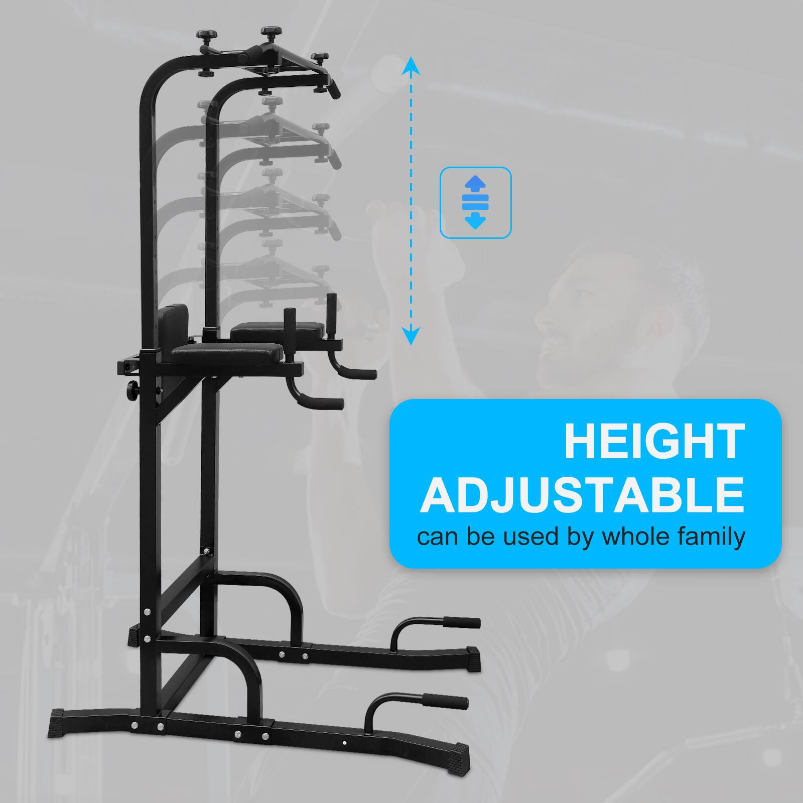 HEIGHT ADJUSTABLE  
can be used by whole family