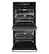 Alt View 17. JennAir - NOIR 27" Built-In Double Electric Convection Wall Oven - Floating Glass Black.