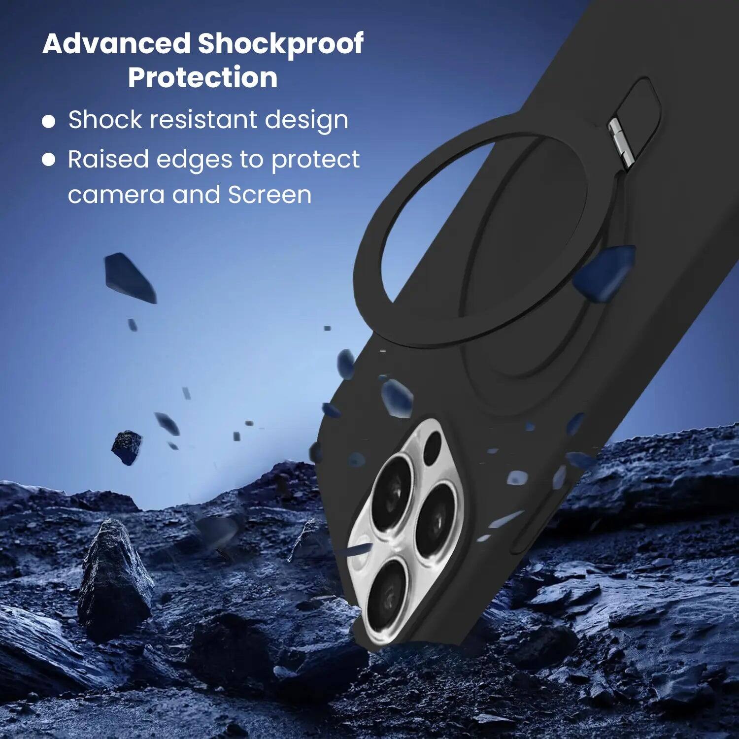 Advanced Shockproof Protection  
- Shock resistant design  
- Raised edges to protect camera and Screen