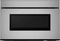 Sharp - 24 In 1.2 CuFt Built-In Smart Microwave Drawer Oven with Easy Wave Open in Stainless Steel - Black - Front_Zoom