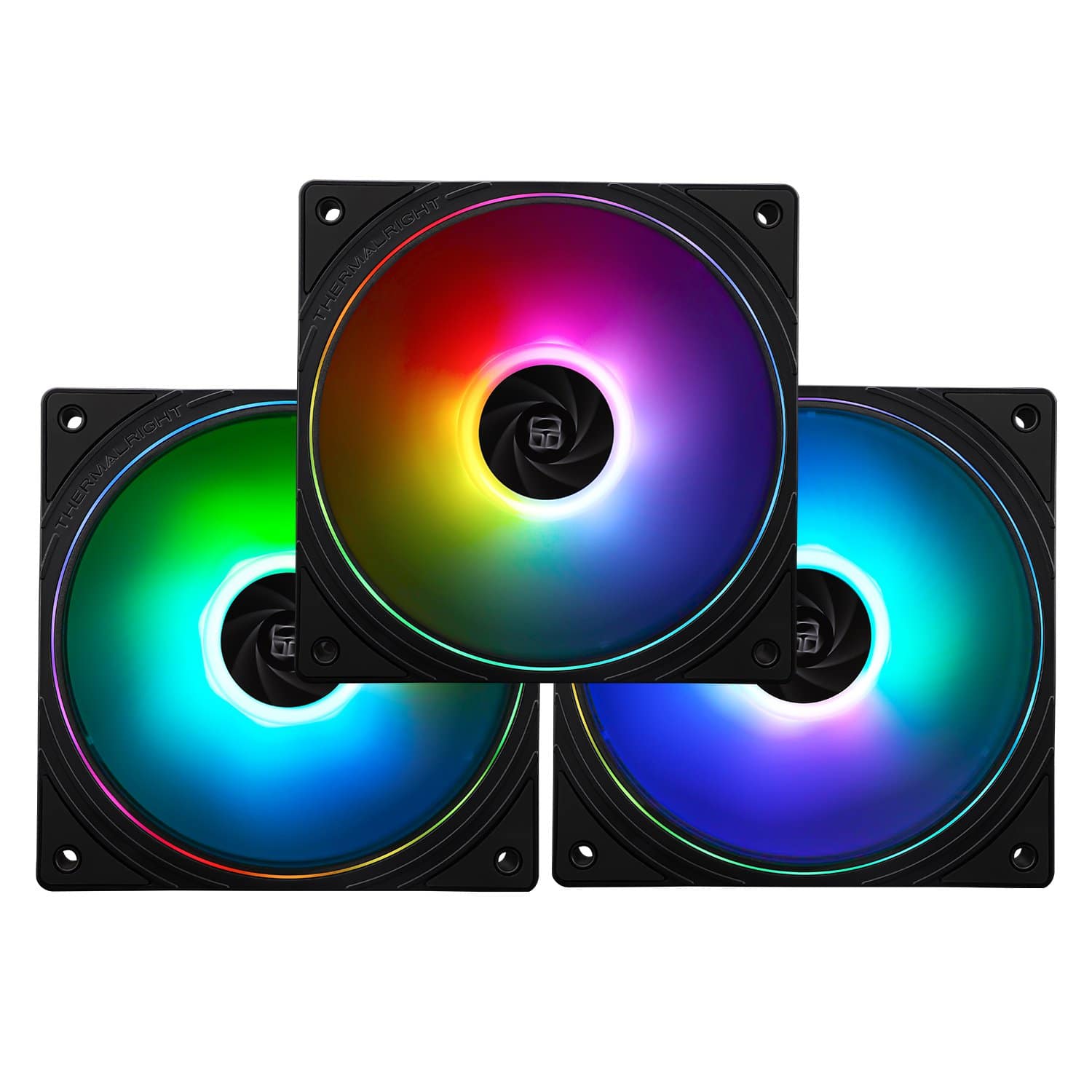 Thermalright - TL-S12-S X 3 CPU Fan 120mm ARGB Case Cooler PWM Silent Computer Fan, CPU Cooling Fan - Black