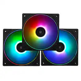Thermalright - TL-S12-S X 3 CPU Fan 120mm ARGB Case Cooler PWM Silent Computer Fan, CPU Cooling Fan - Black
