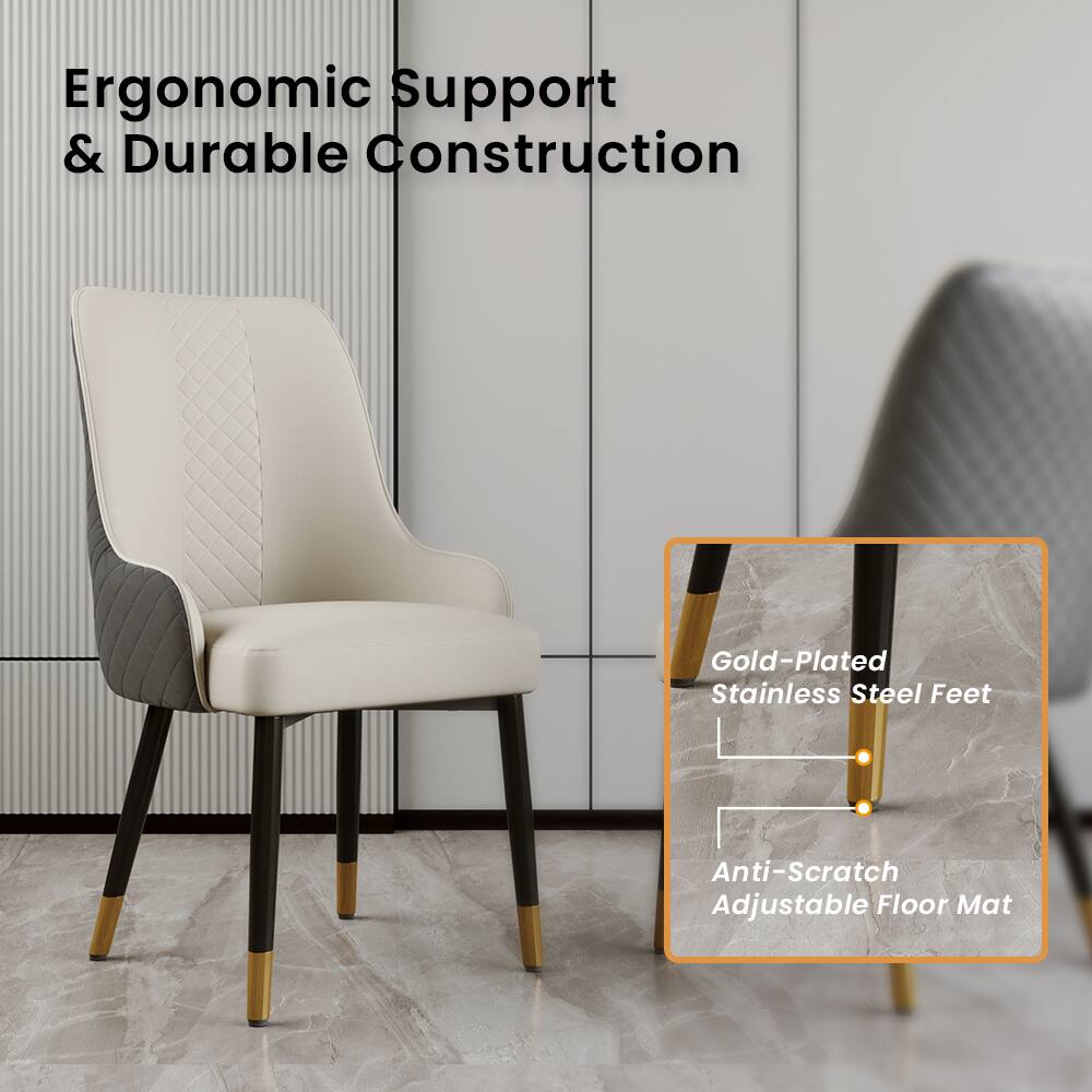 Ergonomic Support & Durable Construction

Gold-Plated Stainless Steel Feet

Anti-Scratch Adjustable Floor Mat