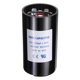 Unique Bargains - CD60 Capacitor 161-193uF 330VAC Run Motor Start Capacitor 50/60Hz for Electric Fan Motor Well Pump - Black