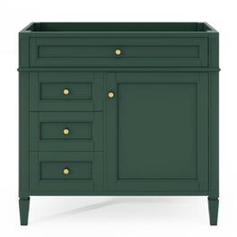 Boyel Living - 36 Inch Modern Bathroom Vanity Cabinet Without Sink Solid Wood Frame - Green
