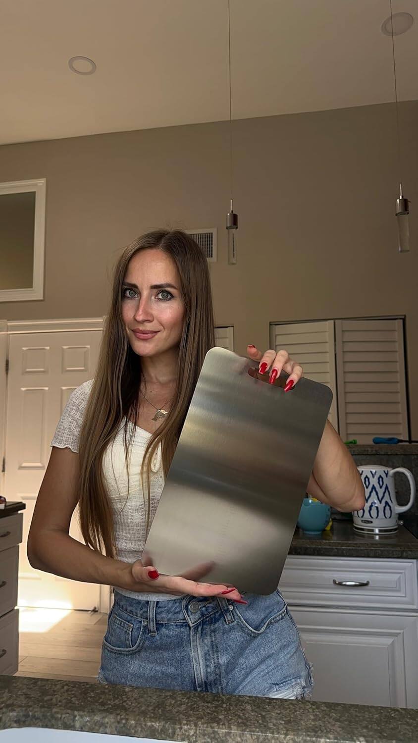 Alt View 5. PARKER SLATER - Titanium Cutting Board, Double-Sided, Rustproof, Dishwasher Safe.