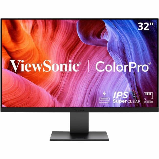 ViewSonic - VP3276T-4K 32 Inch 4K UHD IPS Docking Monitor with Thunderbolt 4, Advanced Ergonomics, 100% sRGB Rec 709 - 95% DCI-P3