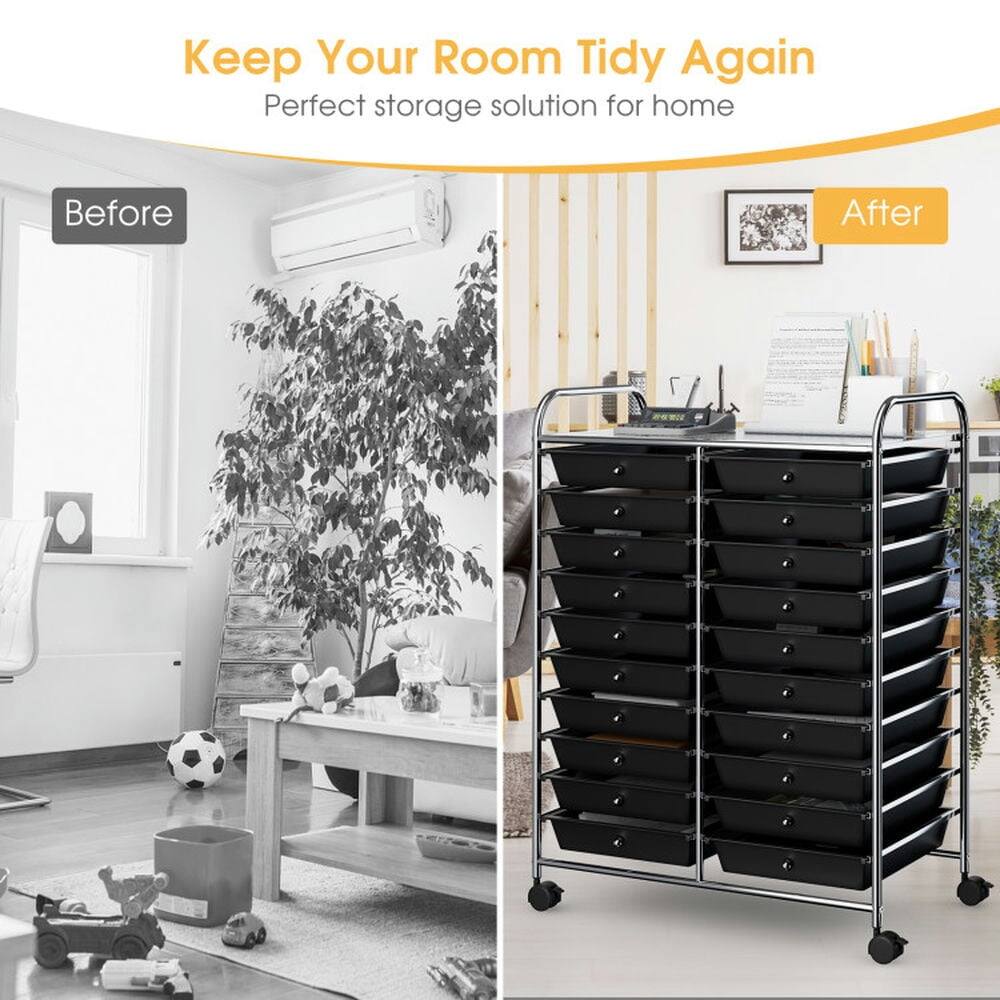 Keep Your Room Tidy Again  
Perfect storage solution for home  

Before  
After
