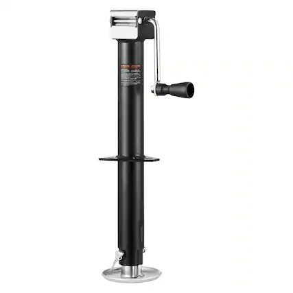 Front. VEVOR - A-Frame Trailer Jack, 5000 lbs Dynamic Load Capacity, Trailer Jack Stand with Handle & Rectangular Footpad, 15-inch - Black;Silver.