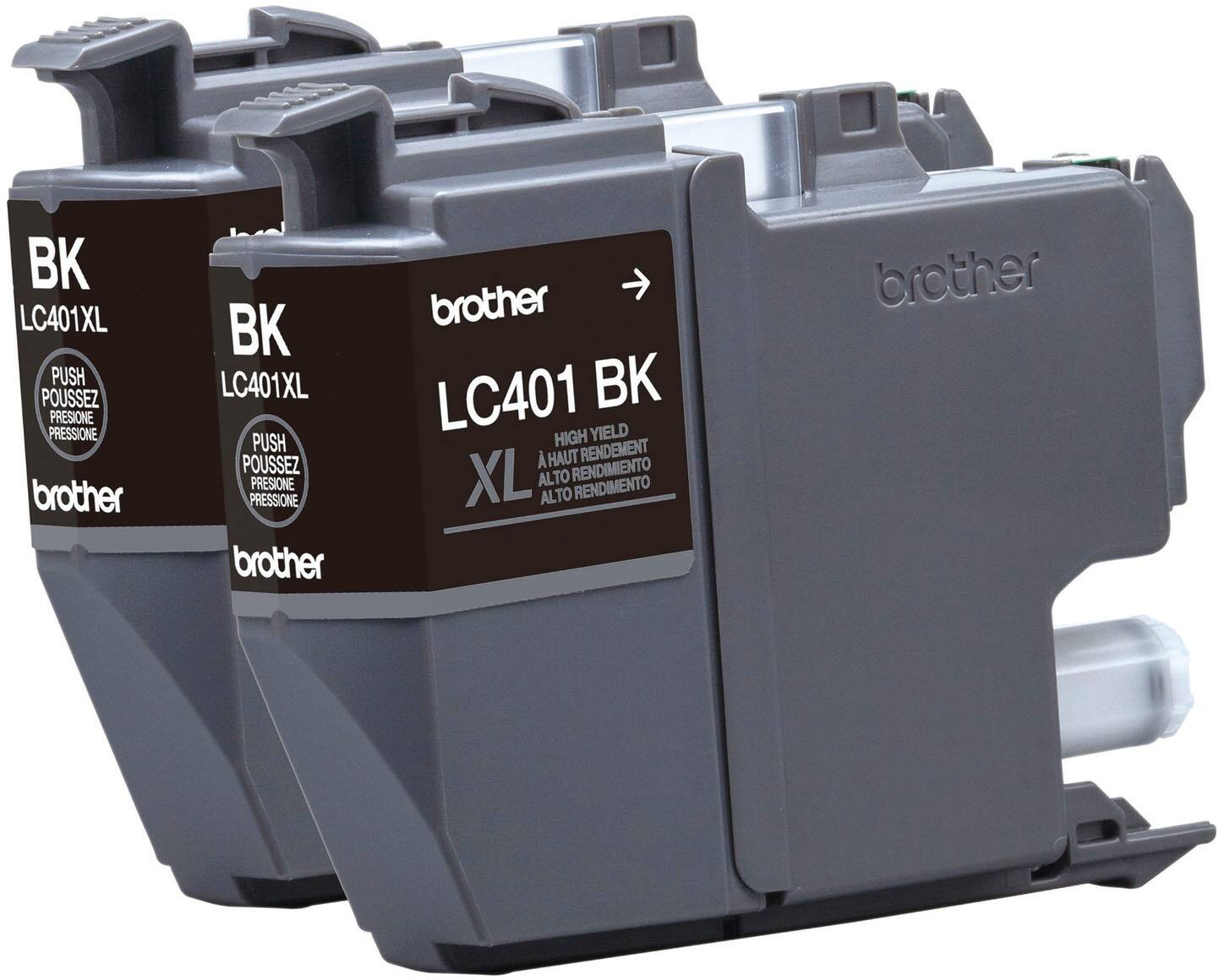 BK LC401XL PUSH POUSSEZ PRESIONE PRESSIONE brother BK LC401XL PUSH POUSSEZ PRESIONE PRESSIONE brother brother LC401 BK HIGH YIELD  HAUT RENDEMENT 7X ALTO RENDIMENTO ALTO RENDIMENTO brother
