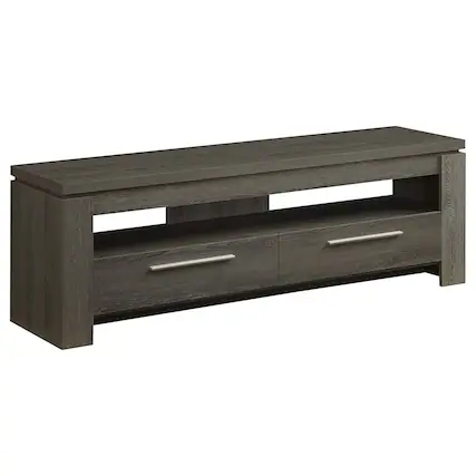 Front. Coaster Co. of America - Elkton 2-drawer Engineered Wood 59" TV Stand Weathered Grey - Gray.