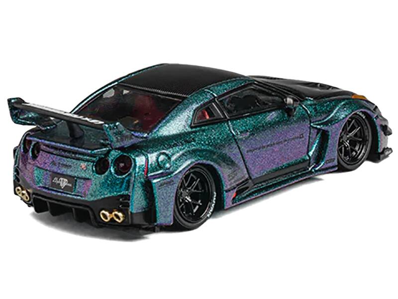 Back. CM Models - Nissan 35GT-RR LB-Silhouette Works GT RHD (Right Hand Drive) Magic Purple Metallic with Extra Wheels 1/64 &  by CM Model - Purple Metallic.