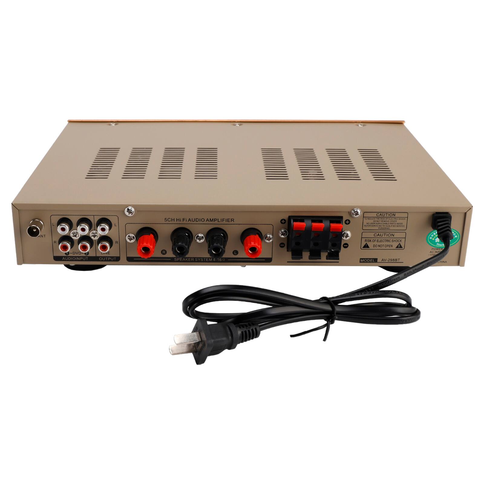 5CH HI FI AUDIO AMPLIFIER  
SPEAKER SYSTEM + 4160  
CAUTION  
MODEL AV-2088