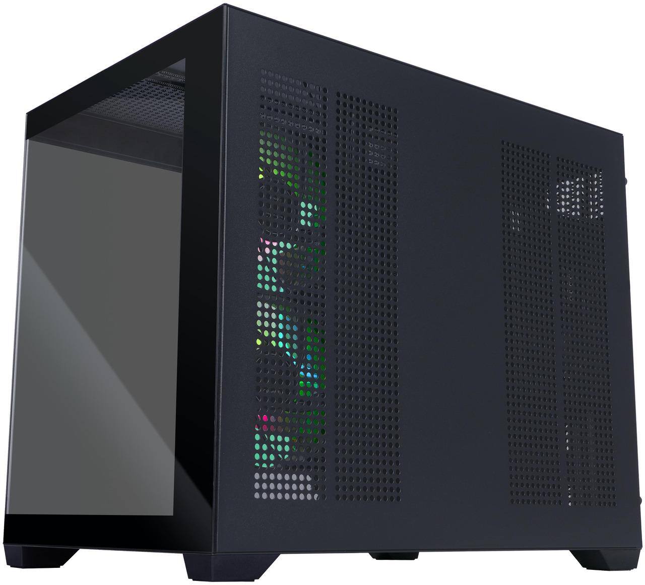 Angle. ADVANCED BATTLESTATIONS - ABS Flux II Aqua Gaming PC Windows 11 Intel Core i5-14400F GeForce RTX 5060 Ti 8GB - DLSS 4 - 16GB DDR4 3200 1TB M.2 SSD - Black.