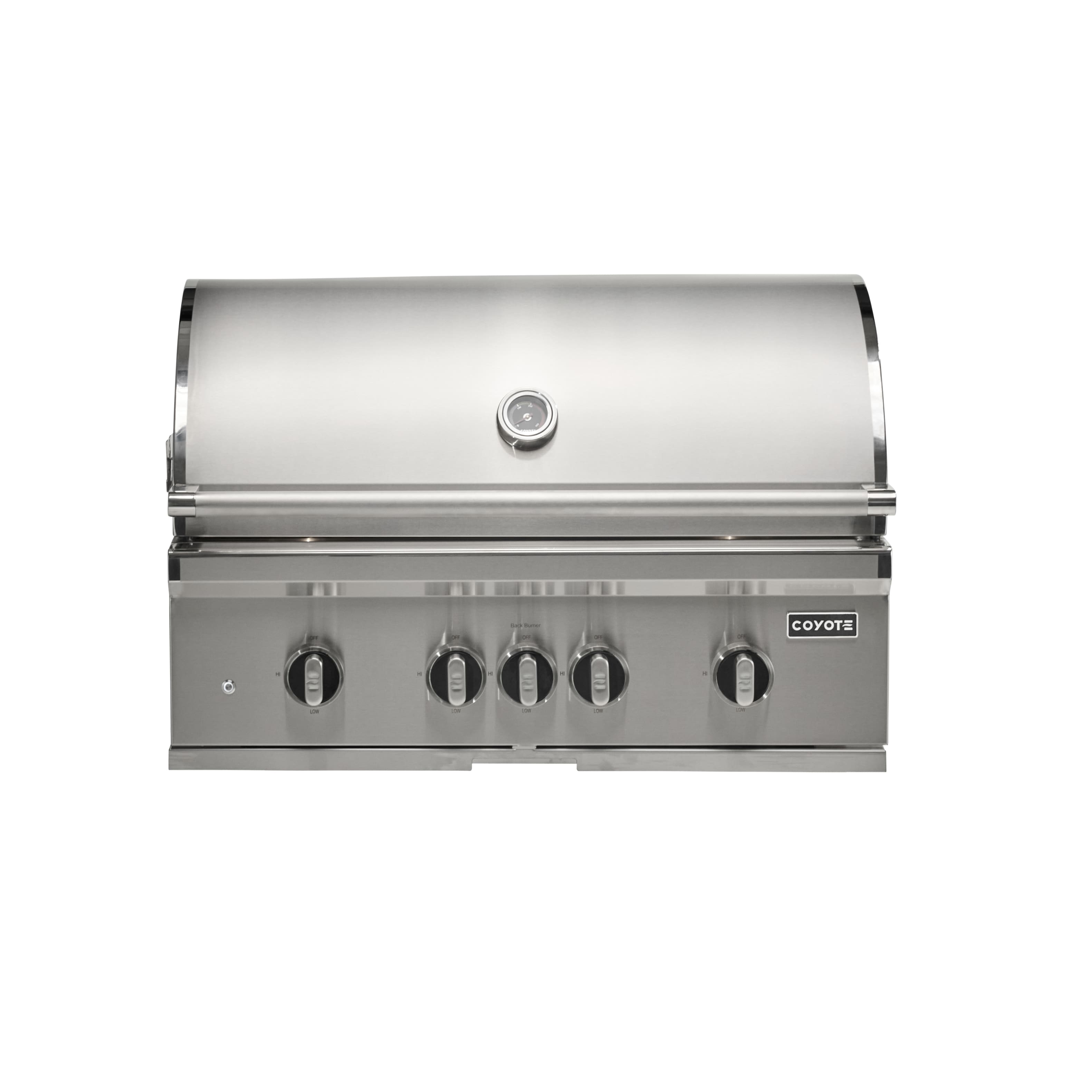 36" Coyote Outdoor Living SL-Series Built-In Liquid Propane Gas (LP) Grill - Stainless Steel - Front_Zoom