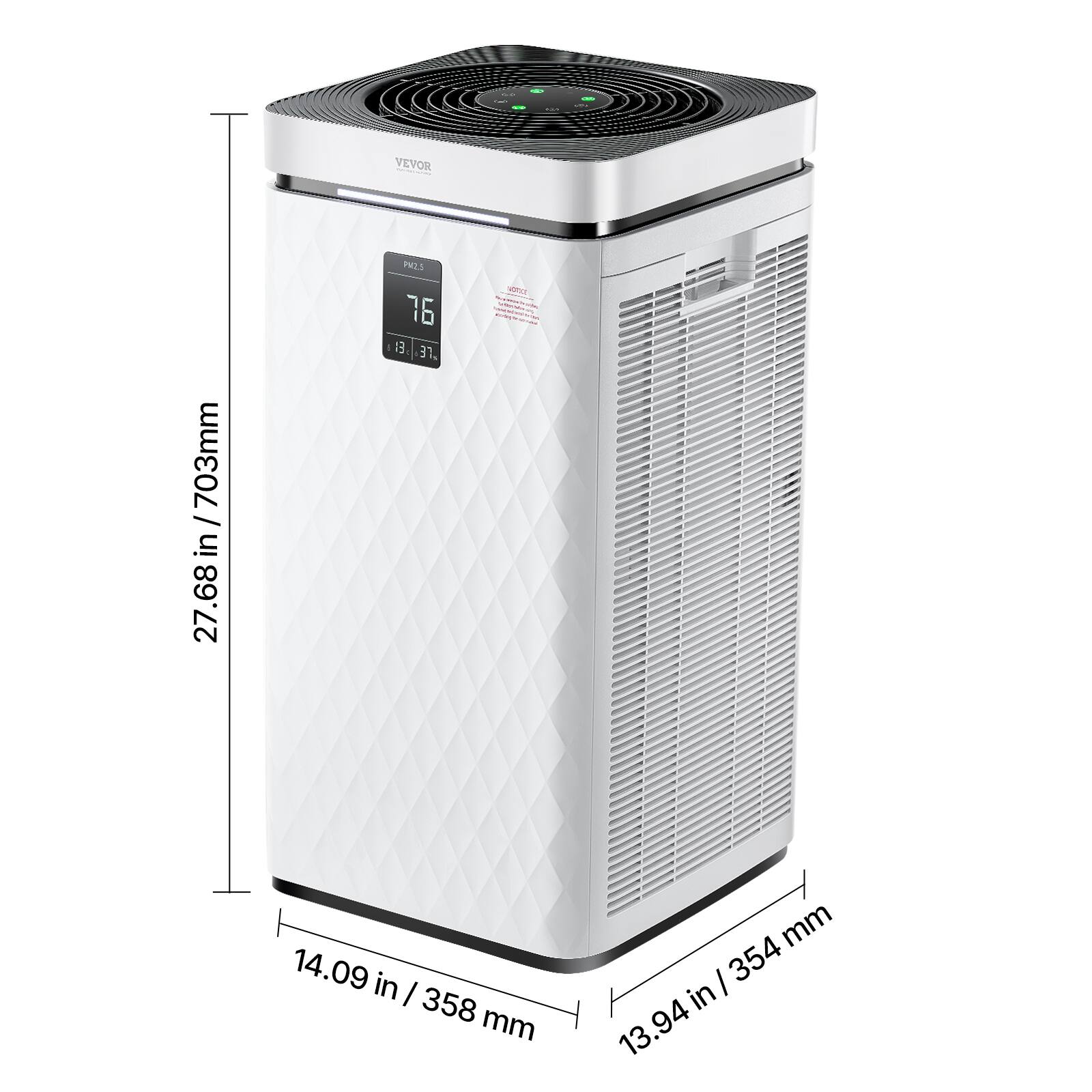 VEVOR

27.68 in / 703 mm

14.09 in / 358 mm

13.94 in / 354 mm