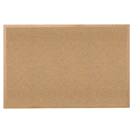 Ghent - Natural Cork Bulletin Board with Wood Frame, 3'H x 4'W