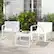Alt View 3. Costway - Patio Chairs Set of 2 Weather-resistant Plastic Outdoor Armchairs - White.