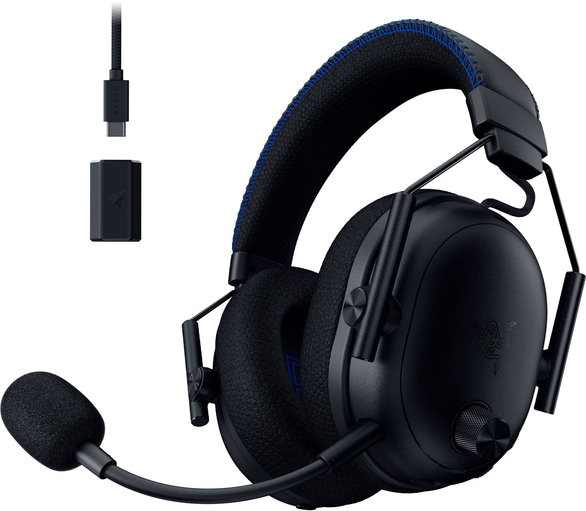 Front. Razer - BlackShark V3 Pro ANC Wireless Over-the-Ear Gaming Headset for PlayStation, PC, Mac, Nintendo Switch, Smartphone - Black.