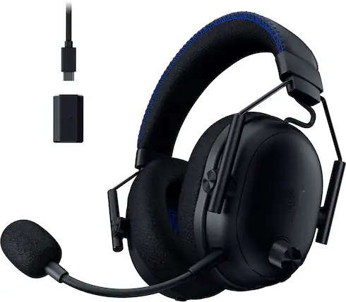 Front. Razer - BlackShark V3 Pro ANC Wireless Over-the-Ear Gaming Headset for PlayStation, PC, Mac, Nintendo Switch, Smartphone - Black.