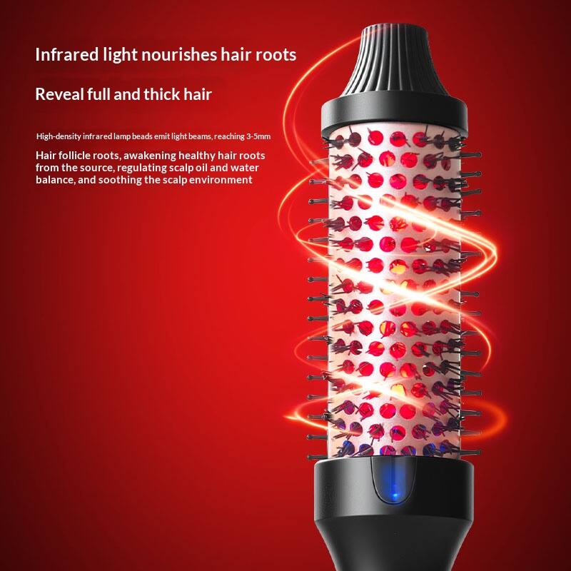 Infrared light nourishes hair roots  
Reveal full and thick hair  

High-density infrared lamp beads emit light beams, reaching 3-5mm  
Hair follicle roots, awakening healthy hair roots from the source, regulating scalp oil and water balance, and soothing the scalp environment
