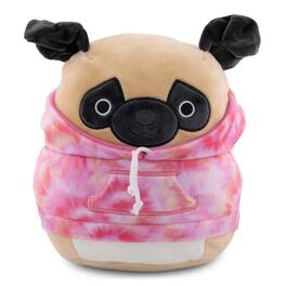 Kellytoy - Squishmallows Hoodie Squad 8 Inch Plush | Prince The Pug - Multi-Color