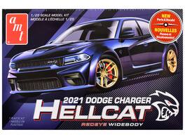 Skill 2 Model Kit 2021 Dodge Charger Hellcat Redeye Widebody 1/25 Scale Model by AMT - Multicolor