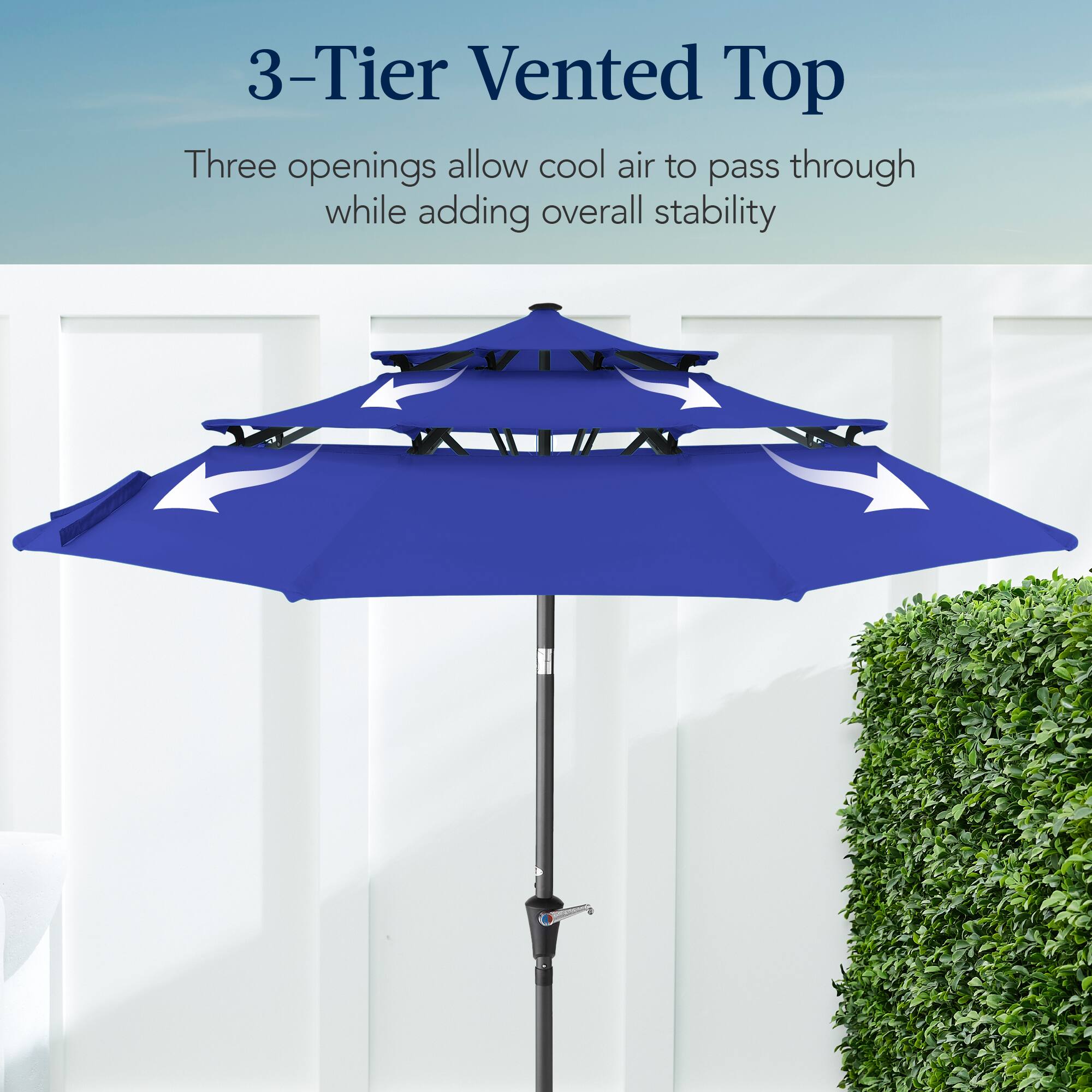 3-Tier Vented Top

Three openings allow cool air to pass through while adding overall stability.