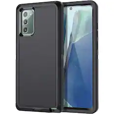 Front. Entronix - Entronix Case for Galaxy Note 20 - Triple-Layer Heavy Duty Protection - Black.