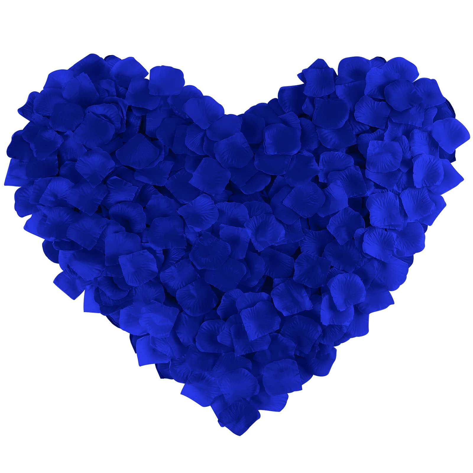Front. Stylel Star - 1000 Artificial Silk Rose Petals Decoration Wedding Party Color Dimensions:1.9 1.8 inch, Color: IvoryMade of high - Sapphire Blue.