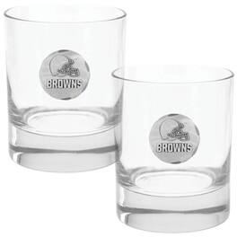 Wendell August Forge - Cleveland Browns Two-Piece 11oz. Rocks Glass Set - Multicolor
