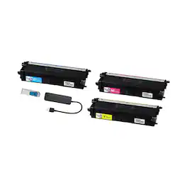Brother - TN433 Toner Cartridges 3-Color Bundle with USB Hub and 32GB Flash Drive