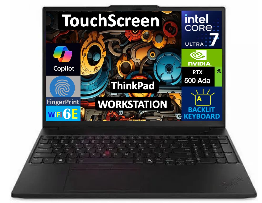 Lenovo - ThinkPad P16s 21KS0023US Laptop, Ultra 7-155H, 32GB, 2TB SSD, 16.0 LCD (1920x1200), RTX 500 Ada, Win 11 Pro - Black