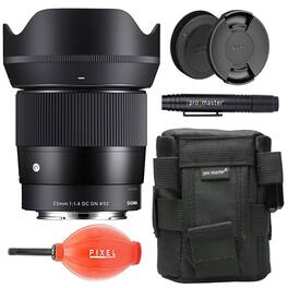 23mm f/1.4 DC DN Contemporary Lens for Sony E Mount w/ Advanced Accessory Bundle | 348965 | Sigma 23mm f/1.4 - Black