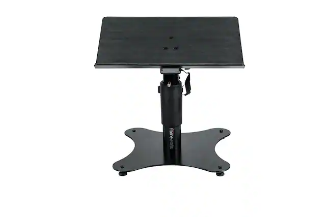 Front. Gator Frameworks - Desktop Laptop And Accessory Stand, Universal Laptop Desktop Stand with Adjustable Height & Weighted Base - Black.