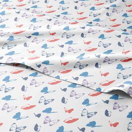 CGK Linens - Kids 4 Piece Bed Sheet Set - Cute & Cozy Wrinkle-Resistant with Vibrant Designs - Full - Butterflies