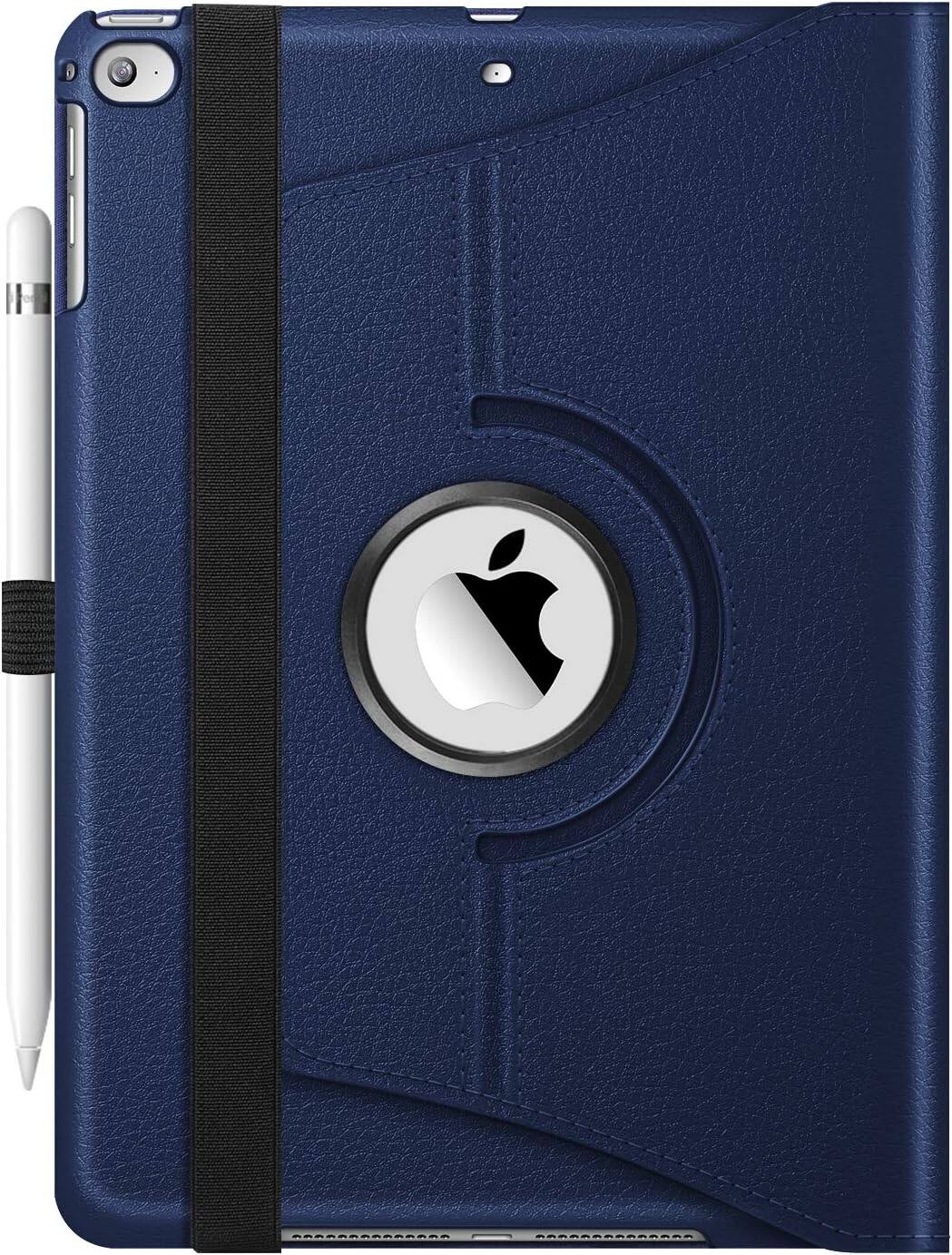 Alt View 5. Fintie - Rotating Case for iPad 6th / 5th Generation 9.7", iPad Air 2 & Air 1 360° Swivel Stand, Portrait & Landscape Viewing - Navy.